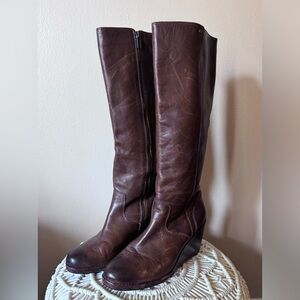 Frye Brown Leather Heeled Boot